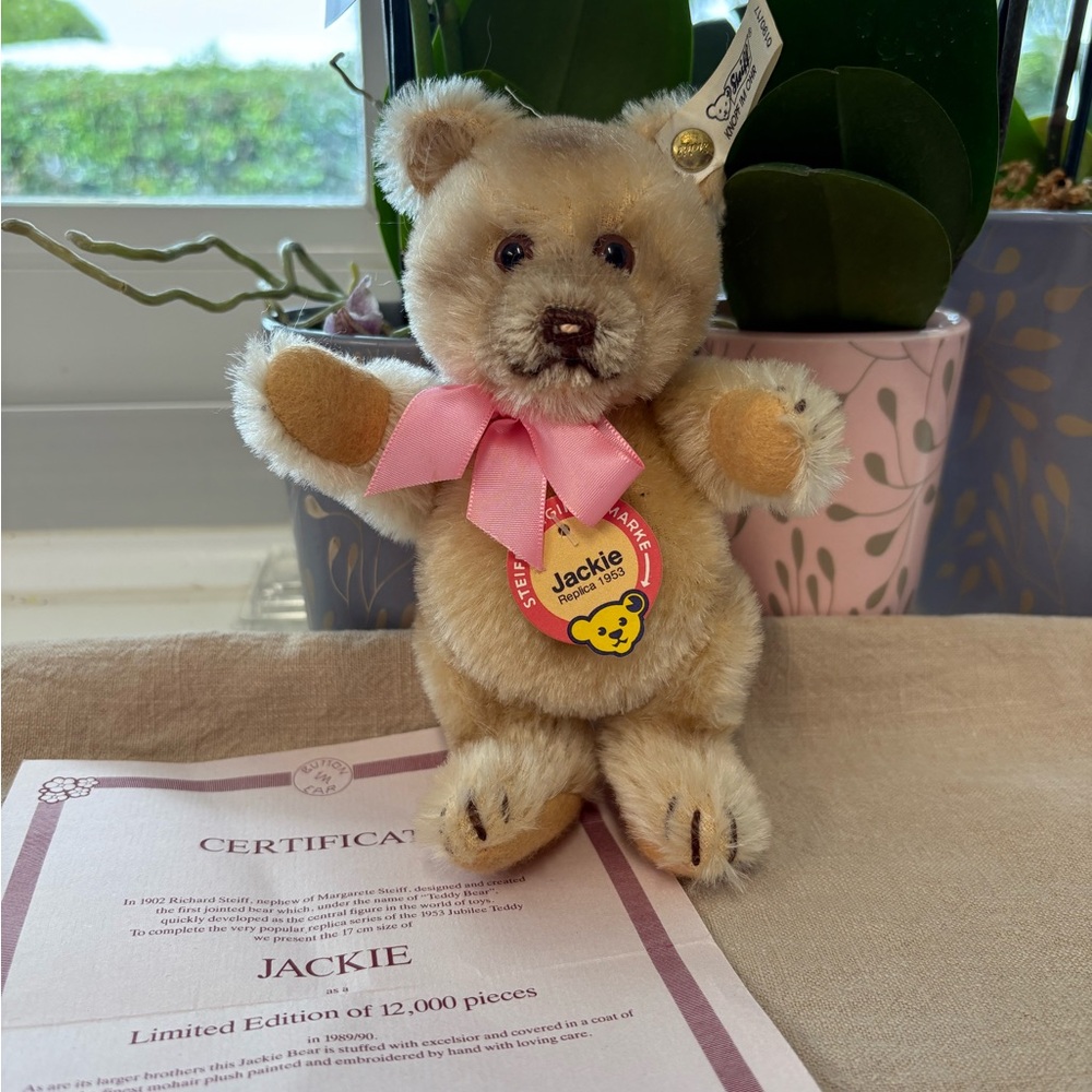 Vintage Steiff Jacky, Mohair, Germany, 1989, Ltd Edition 4658/12000